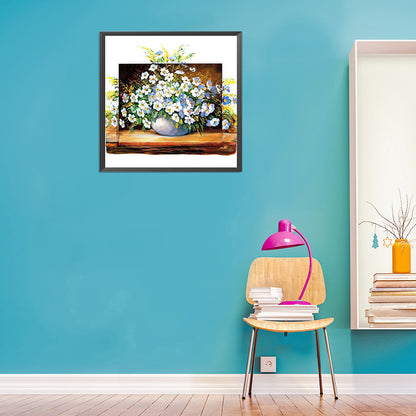 Oil Painting Flowers - Full Round Drill Diamond Painting 30*30CM