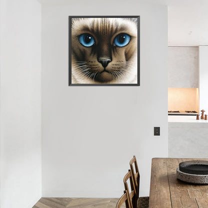 Big Face Cat - Full Round Drill Diamond Painting 30*30CM