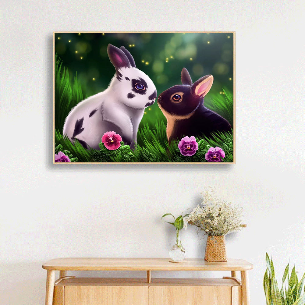 Rabbit - Full Square Drill Diamond Painting 30*40CM