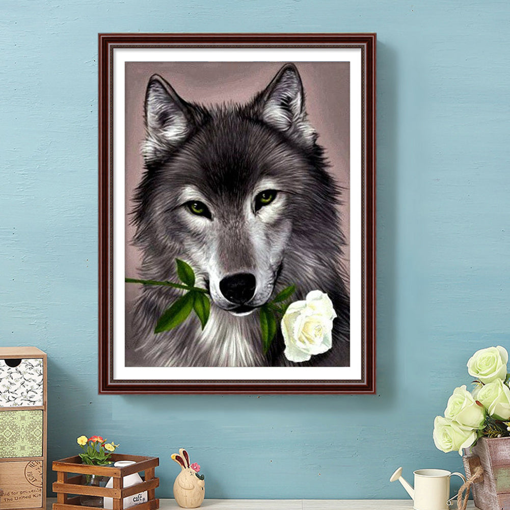 Wolf - Full Square Drill Diamond Painting 30*40CM