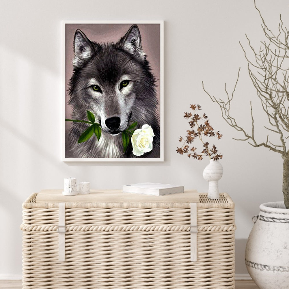 Wolf - Full Square Drill Diamond Painting 30*40CM