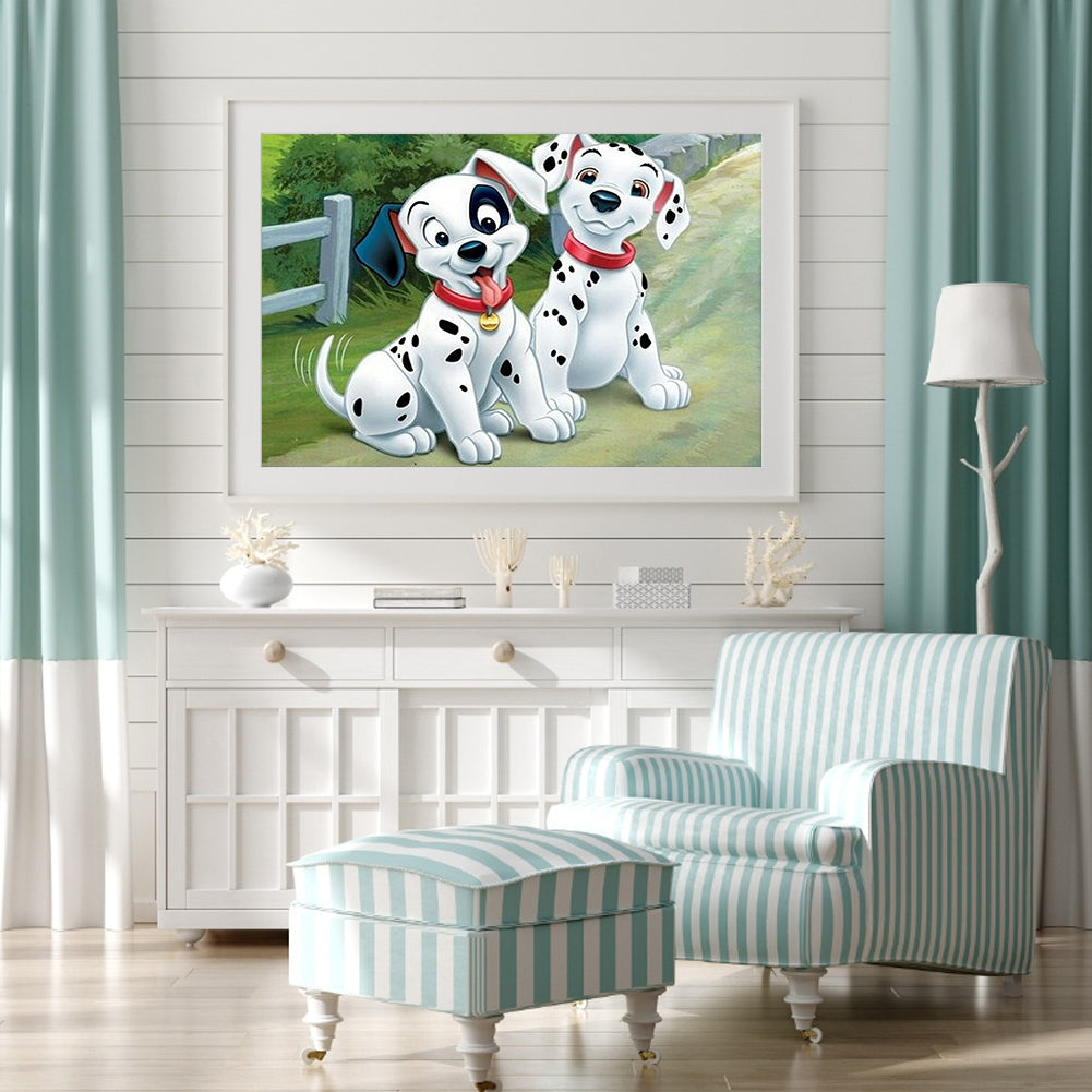 Dalmatians - Full Square Drill Diamond Painting 30*40CM