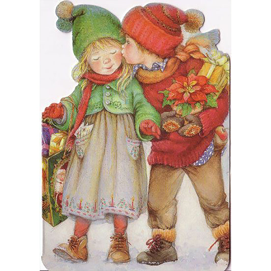 Boy Kissing Girl - Full Square Drill Diamond Painting 30*40CM