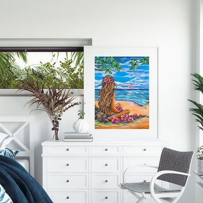 Beach Beauty - Full Square Drill Diamond Painting 30*40CM