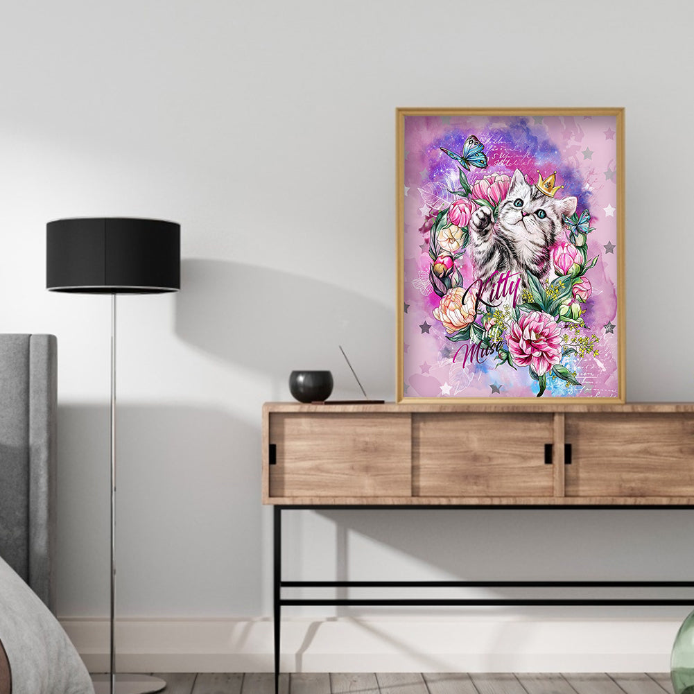 Cat - Full Square Drill Diamond Painting 30*40CM