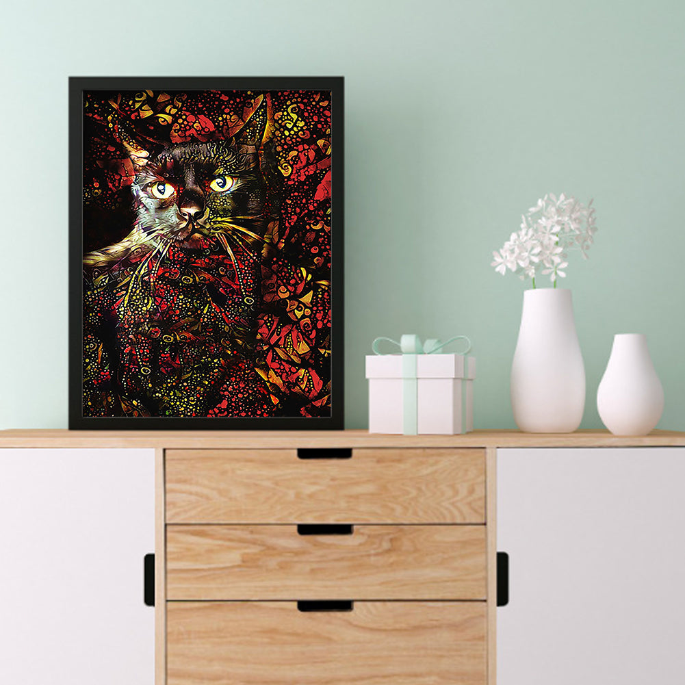 Cat - Full Square Drill Diamond Painting 30*40CM