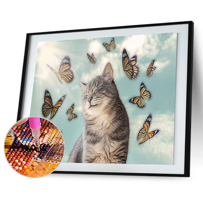 Cat - Full Square Drill Diamond Painting 30*40CM