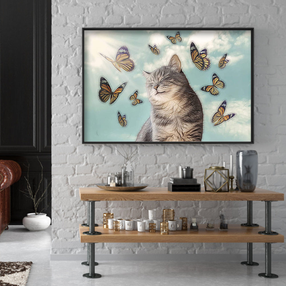 Cat - Full Square Drill Diamond Painting 30*40CM