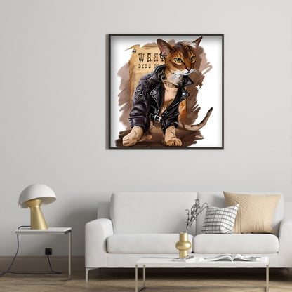Cat - Full Square Drill Diamond Painting 30*40CM