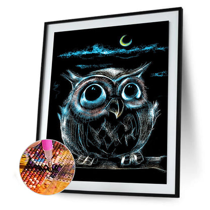 Big Eyed Owl - Full Square Drill Diamond Painting 30*40CM