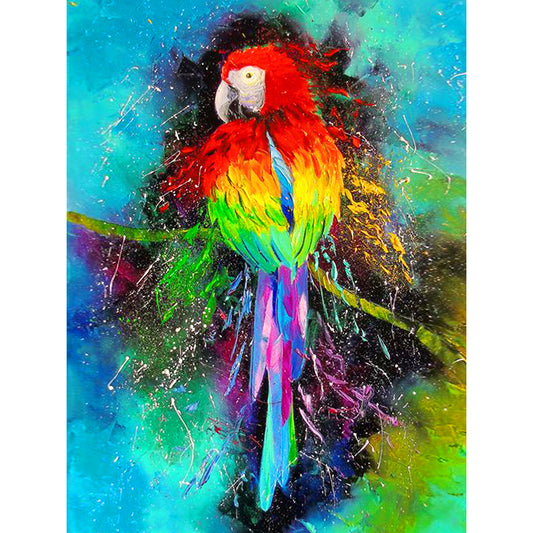 Colorful Parrot - Full Square Drill Diamond Painting 30*40CM