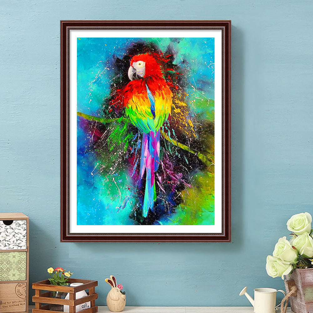 Colorful Parrot - Full Square Drill Diamond Painting 30*40CM