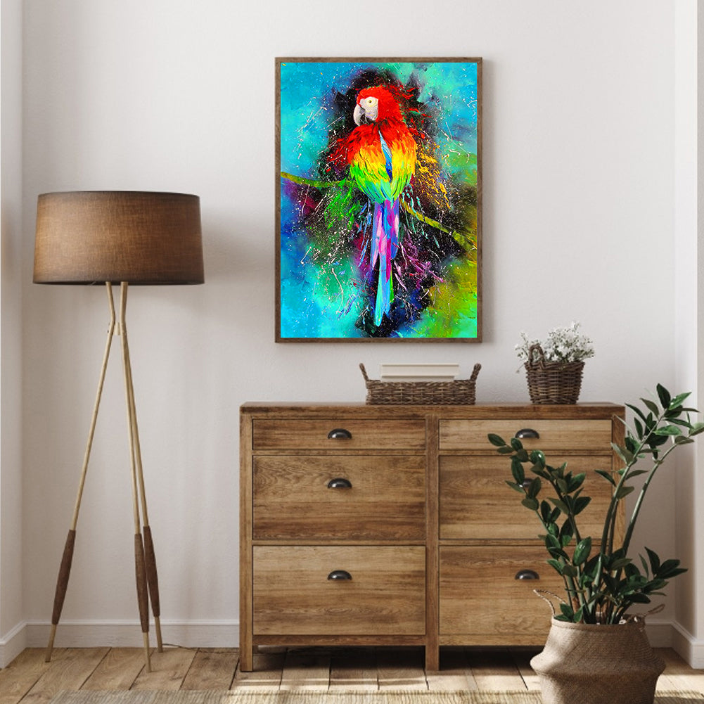 Colorful Parrot - Full Square Drill Diamond Painting 30*40CM