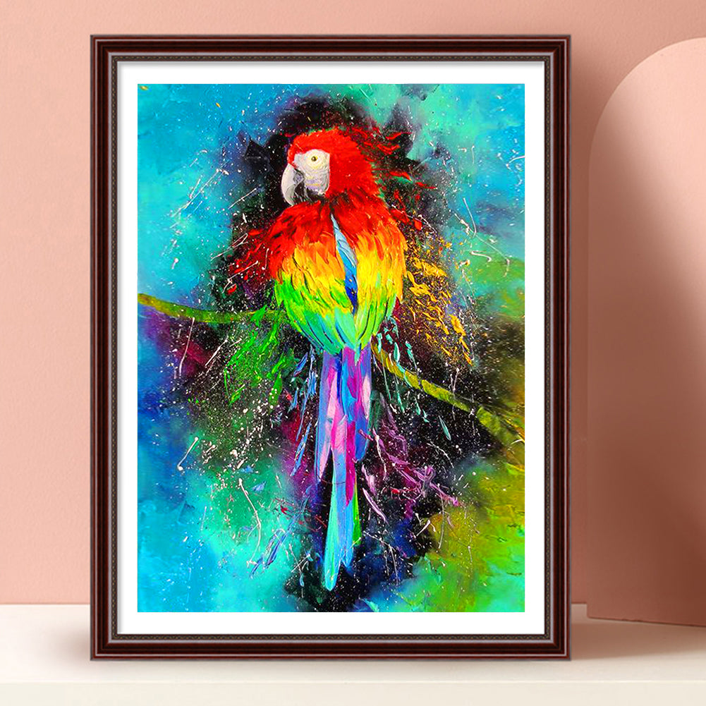 Colorful Parrot - Full Square Drill Diamond Painting 30*40CM