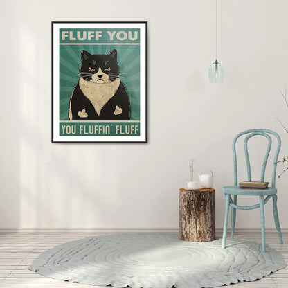 Black Cat Pictorial - Full Round Drill Diamond Painting 30*40CM