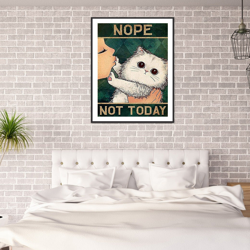 Black Cat Pictorial - Full Round Drill Diamond Painting 30*40CM