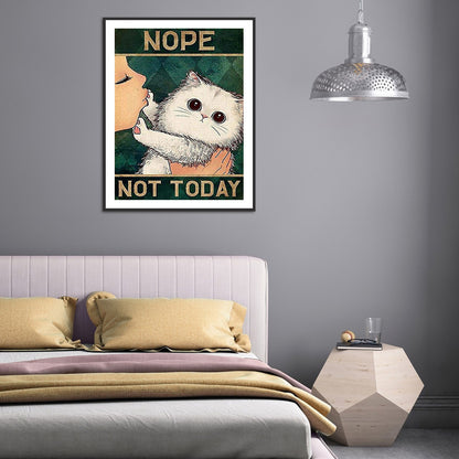 Black Cat Pictorial - Full Round Drill Diamond Painting 30*40CM