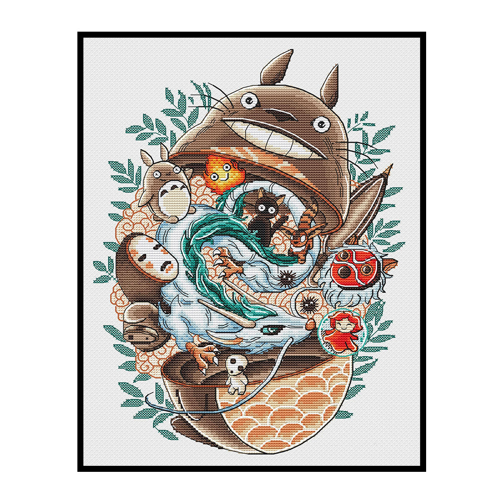 Totoro - 11CT Stamped Cross Stitch 48*61CM