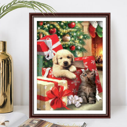 Puppy Gift - Full Square Drill Diamond Painting 30*40CM