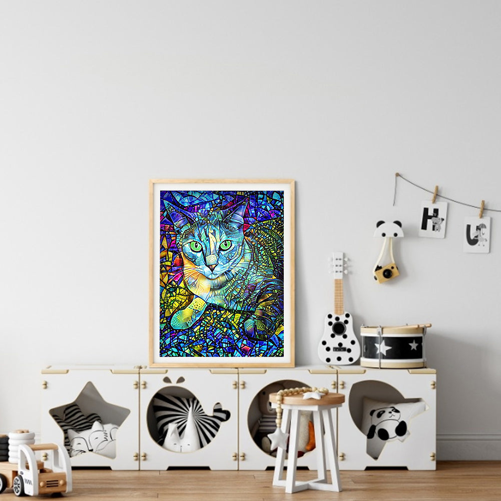 Cat - Full Square Drill Diamond Painting 30*40CM