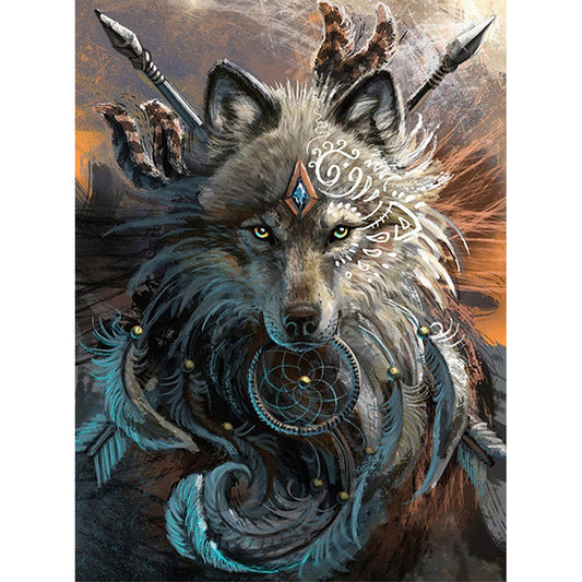 Wolf - Full Square Drill Diamond Painting 30*40CM