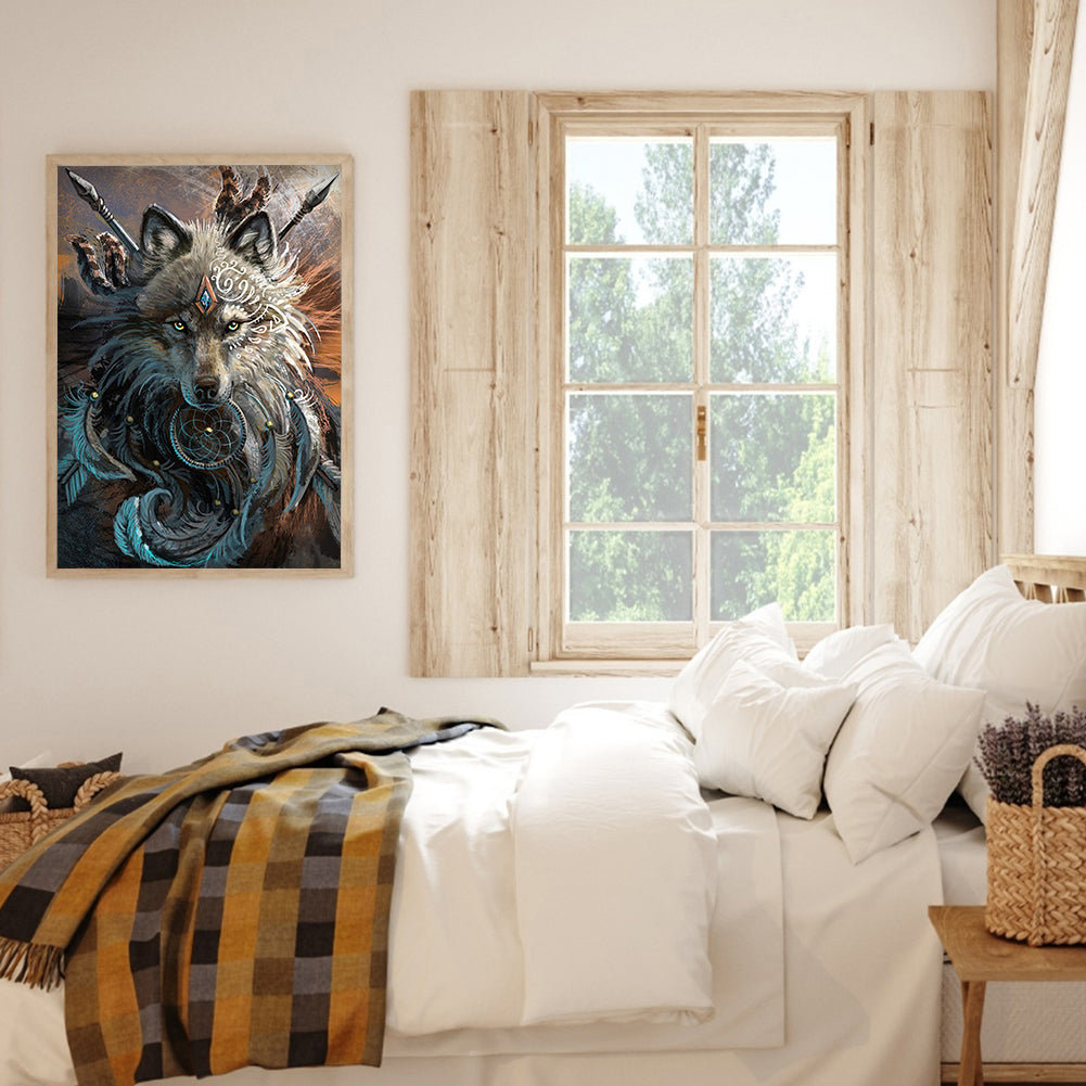 Wolf - Full Square Drill Diamond Painting 30*40CM