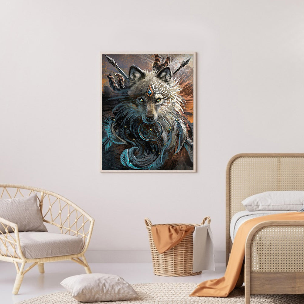 Wolf - Full Square Drill Diamond Painting 30*40CM