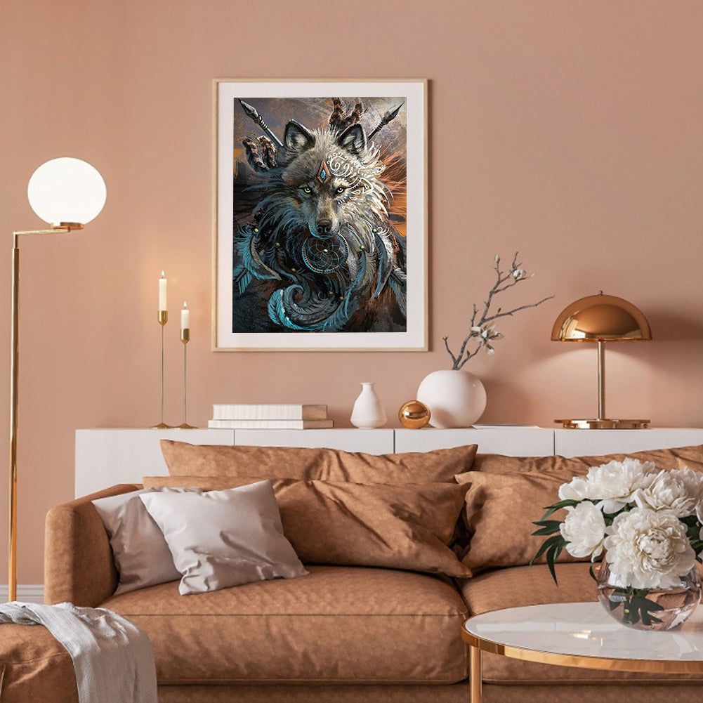 Wolf - Full Square Drill Diamond Painting 30*40CM