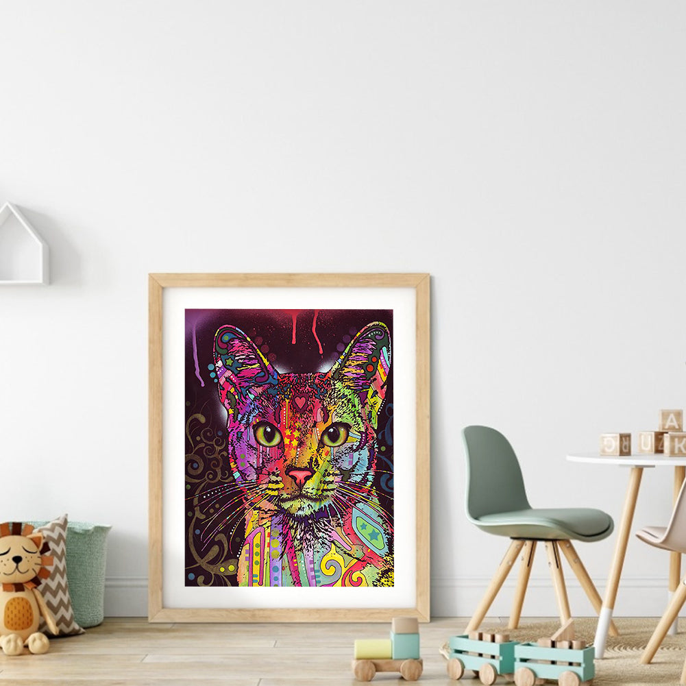 Cat - Full Square Drill Diamond Painting 30*40CM