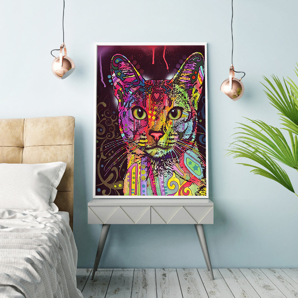 Cat - Full Square Drill Diamond Painting 30*40CM