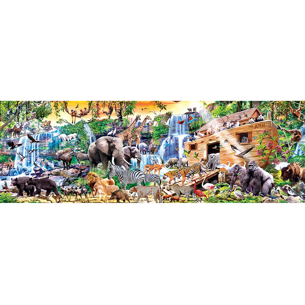 Zoo Party - Full Round Drill Diamond Painting 100*35CM