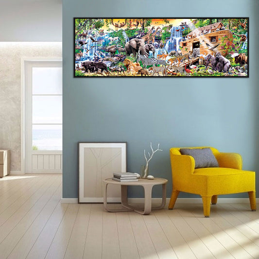 Zoo Party - Full Round Drill Diamond Painting 100*35CM