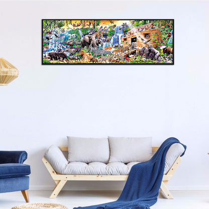 Zoo Party - Full Round Drill Diamond Painting 100*35CM