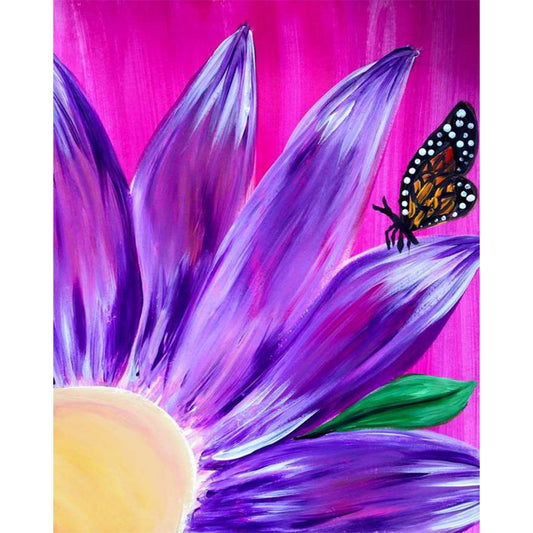 Flowers And Butterflies - Full Square Drill Diamond Painting 30*40CM