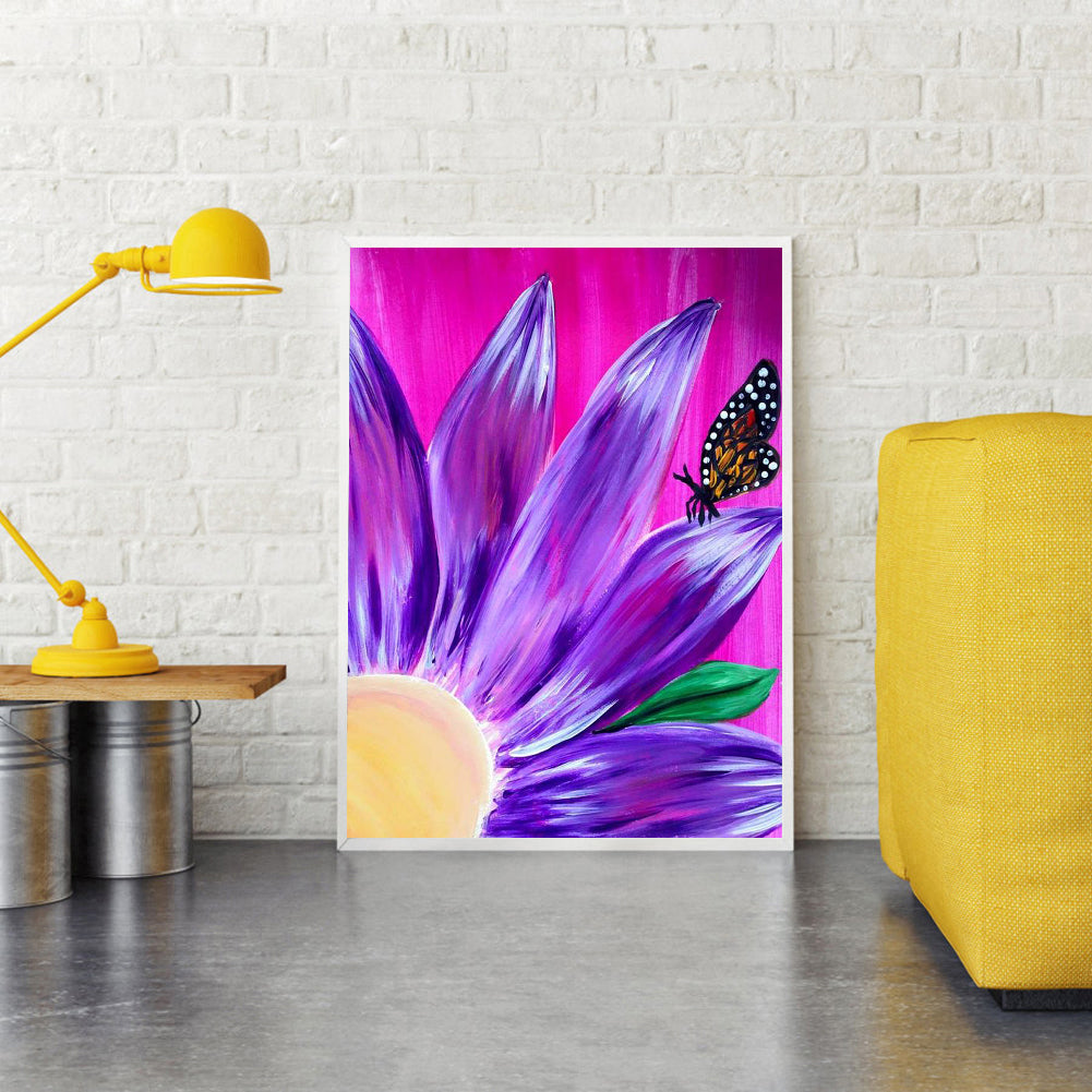 Flowers And Butterflies - Full Square Drill Diamond Painting 30*40CM