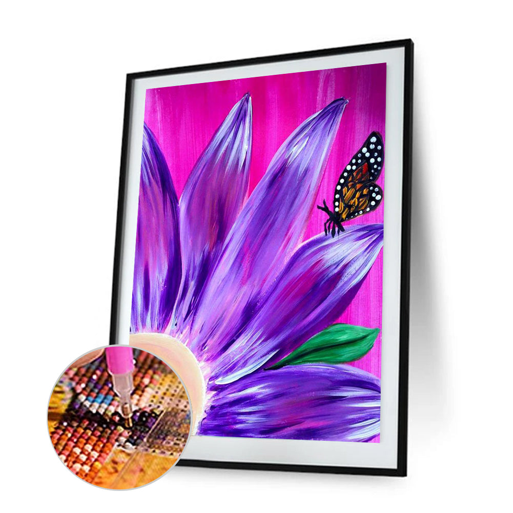 Flowers And Butterflies - Full Square Drill Diamond Painting 30*40CM