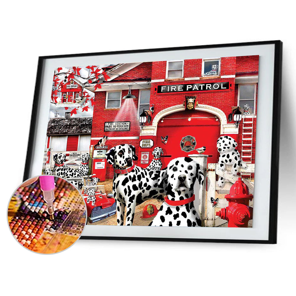 Dalmatians - Full Square Drill Diamond Painting 30*40CM