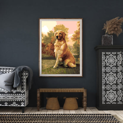 Sitting Dog - Full Square Drill Diamond Painting 30*40CM