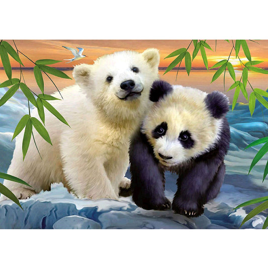 Two Bears - Full Square Drill Diamond Painting 30*40CM