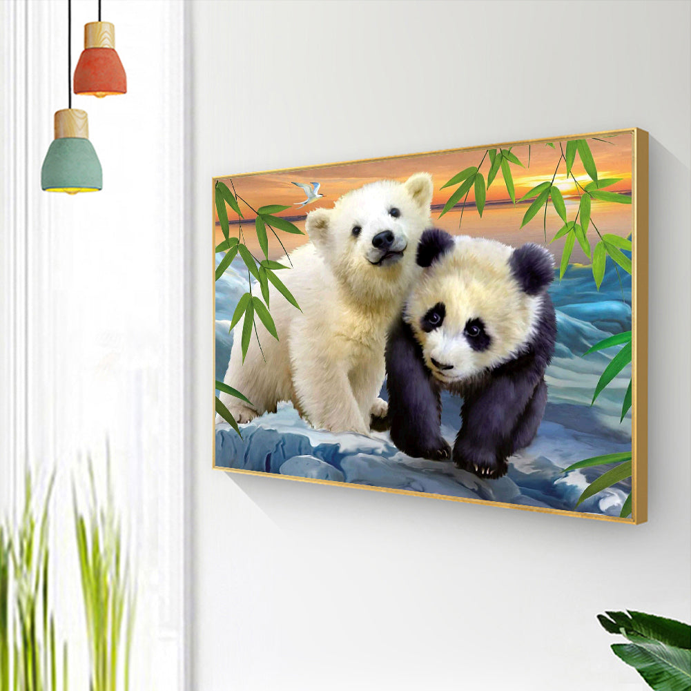 Two Bears - Full Square Drill Diamond Painting 30*40CM