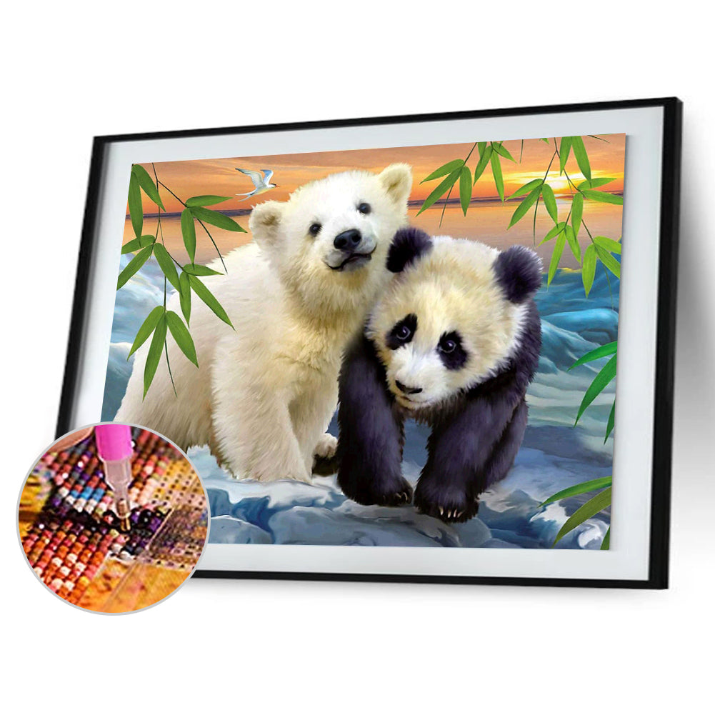 Two Bears - Full Square Drill Diamond Painting 30*40CM