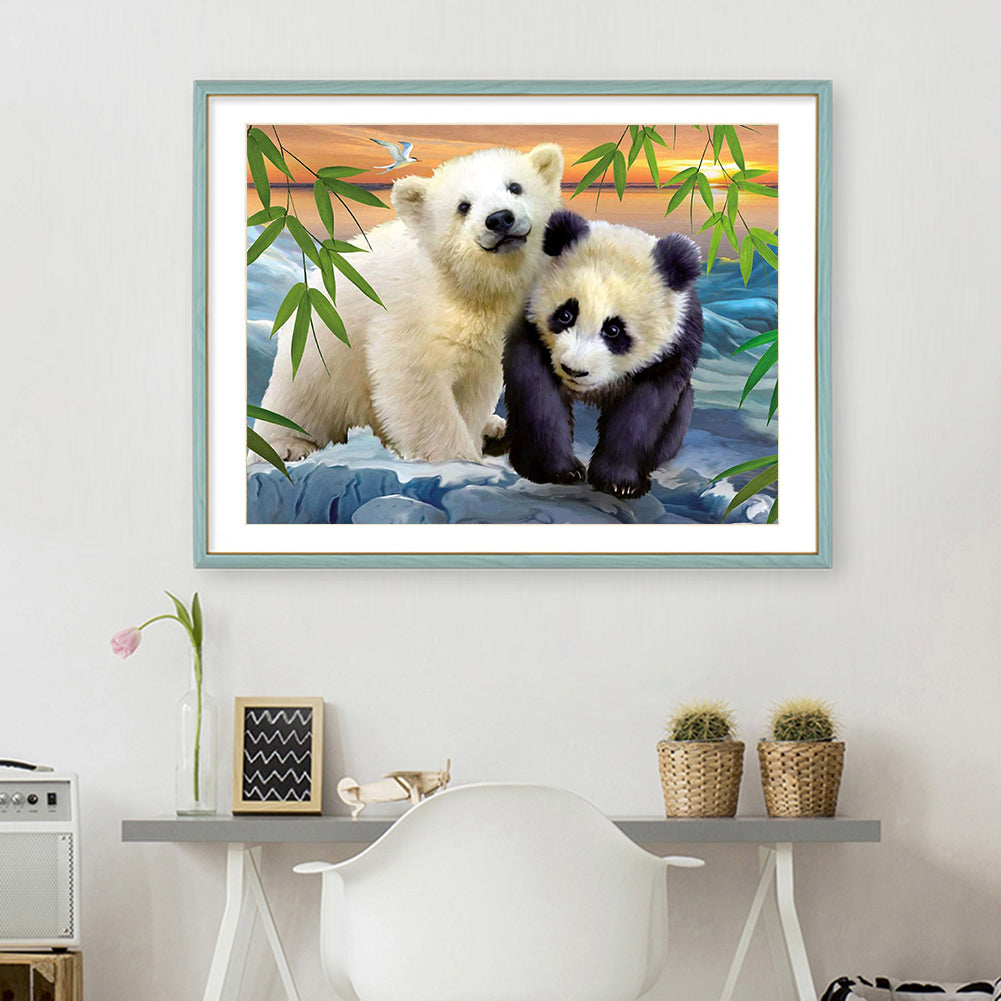 Two Bears - Full Square Drill Diamond Painting 30*40CM