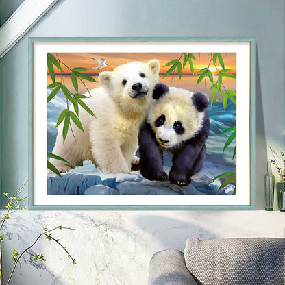 Two Bears - Full Square Drill Diamond Painting 30*40CM