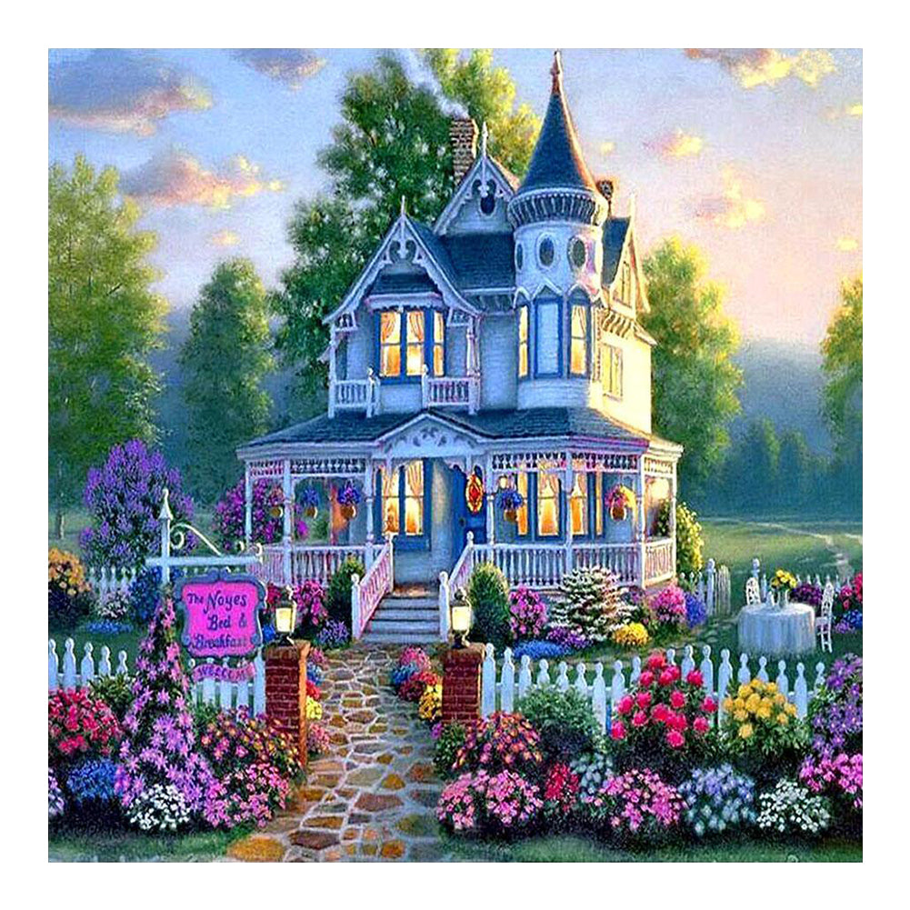 Flower Villa - Full Square Drill Diamond Painting 30*30CM