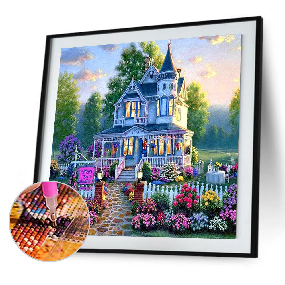 Flower Villa - Full Square Drill Diamond Painting 30*30CM