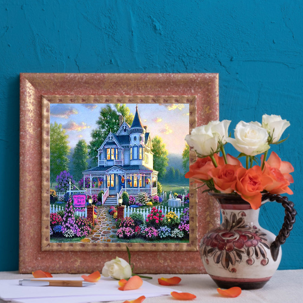 Flower Villa - Full Square Drill Diamond Painting 30*30CM