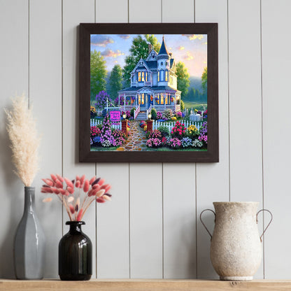 Flower Villa - Full Square Drill Diamond Painting 30*30CM