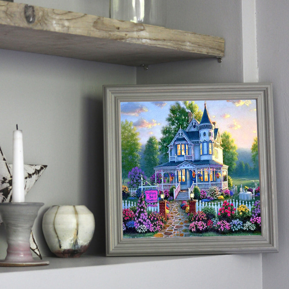 Flower Villa - Full Square Drill Diamond Painting 30*30CM