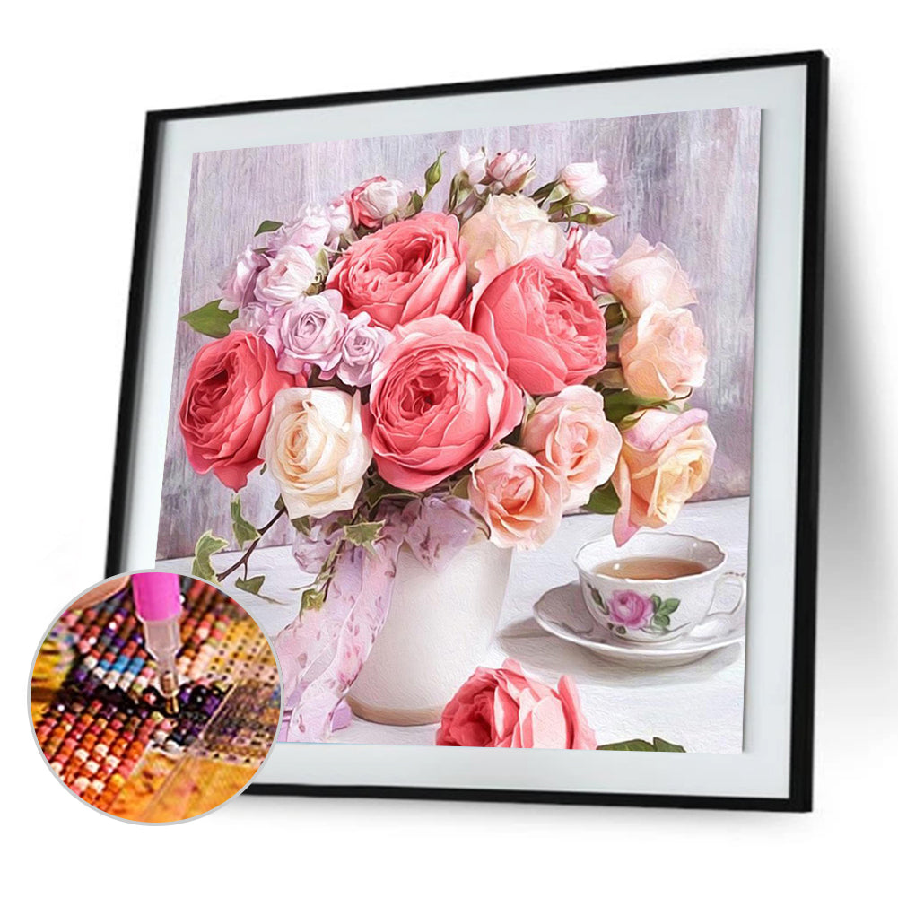 Flower - Full Square Drill Diamond Painting 30*30CM