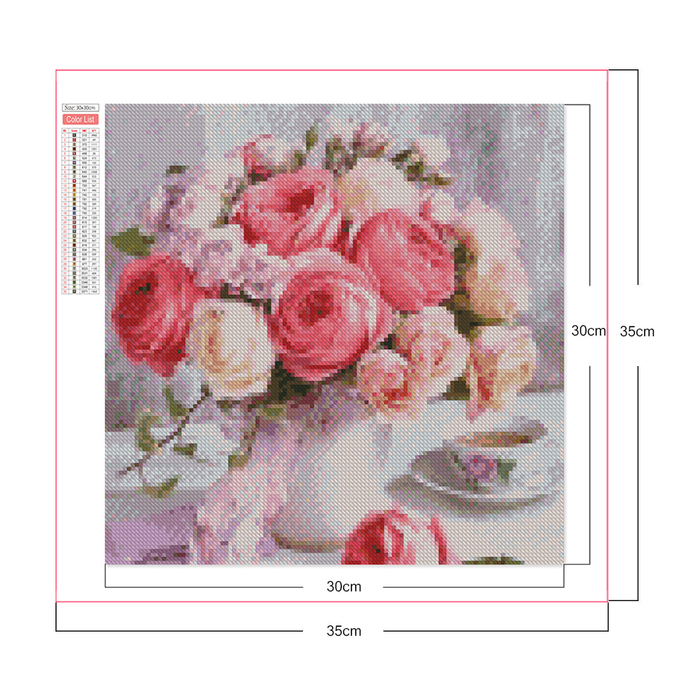 Flower - Full Square Drill Diamond Painting 30*30CM